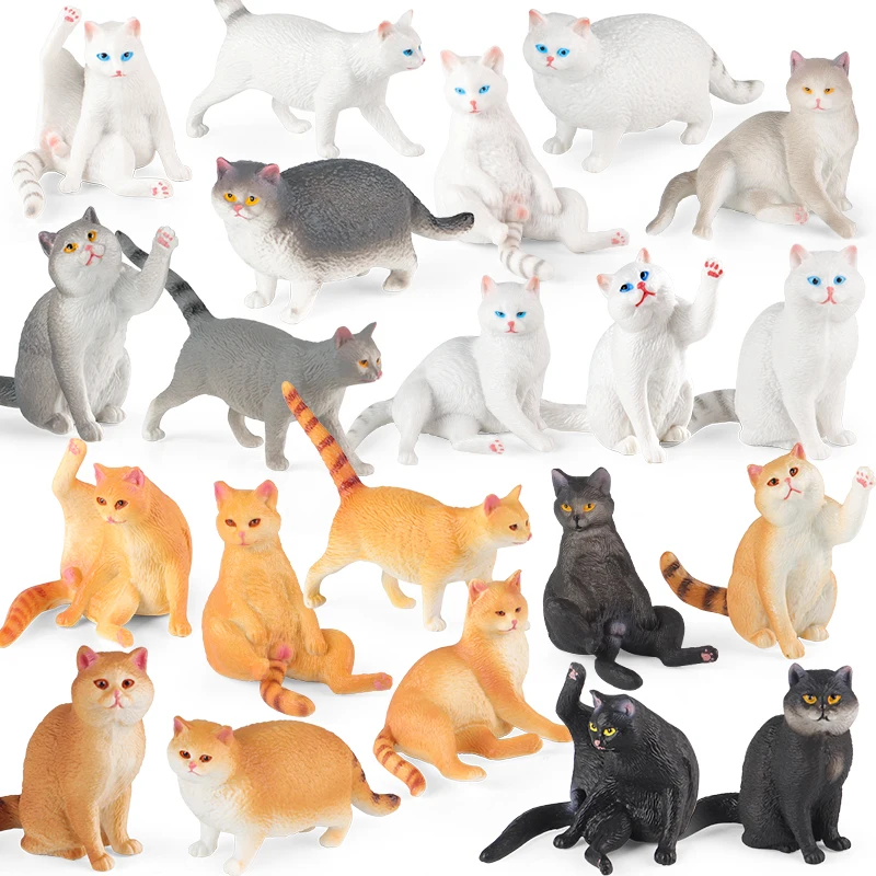 Oenux Siamese Devon Rex Sphynx Persian Cat Kitty Model Action