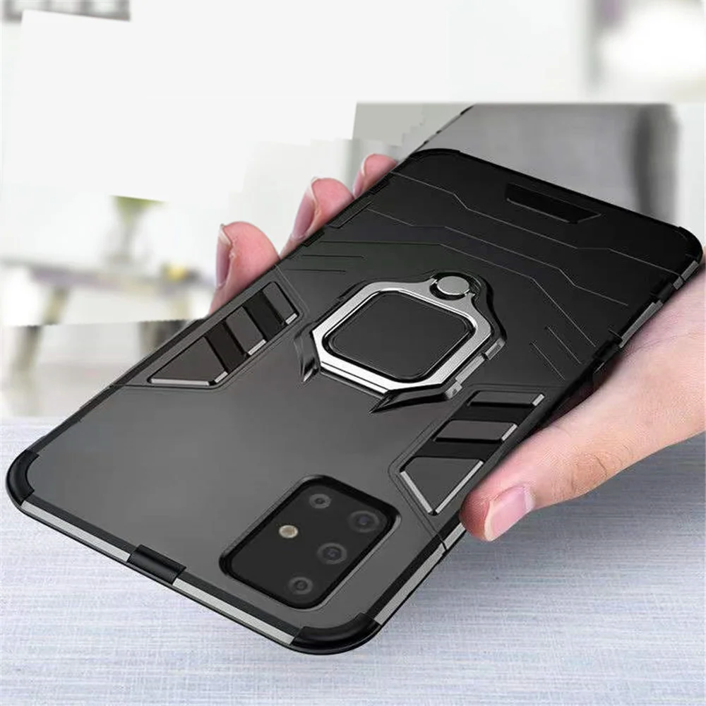 Samsung A51 Armor Case For Samsung A51 A71 Magnetic Car Holder Cover Tpu+Pc Bumper Cover For Samsung Galaxy A51 A 51 A71 A 71