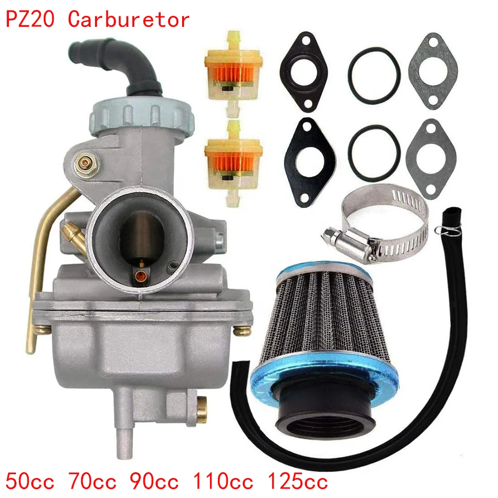 

PZ20 20mm Carburetor for 50cc 70cc 90cc 110cc 125cc TaoTao 110B NST SunL Chinese Quad 4 Stroke ATV Kazuma Baja