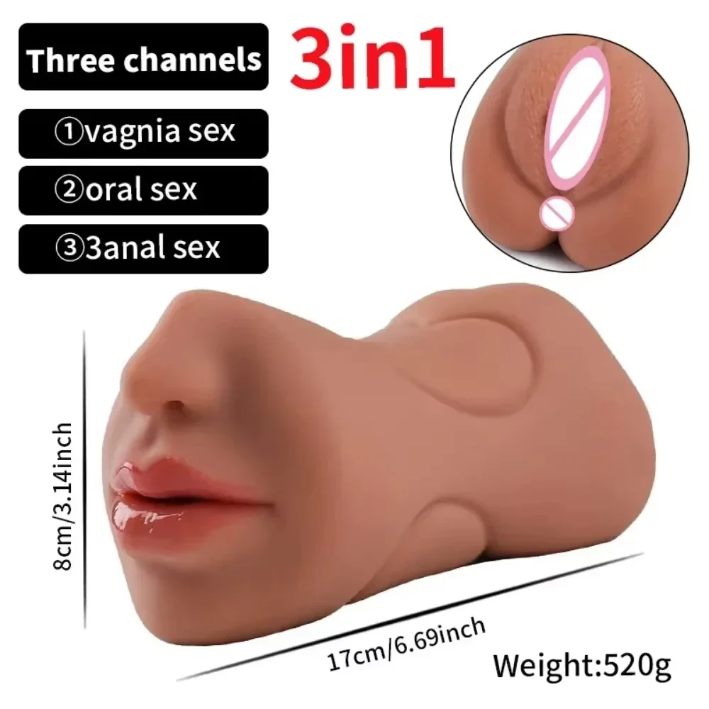 Masturbator Maschile 3 In 1 - Masturbatore Realistico E Versatile_voghion.com