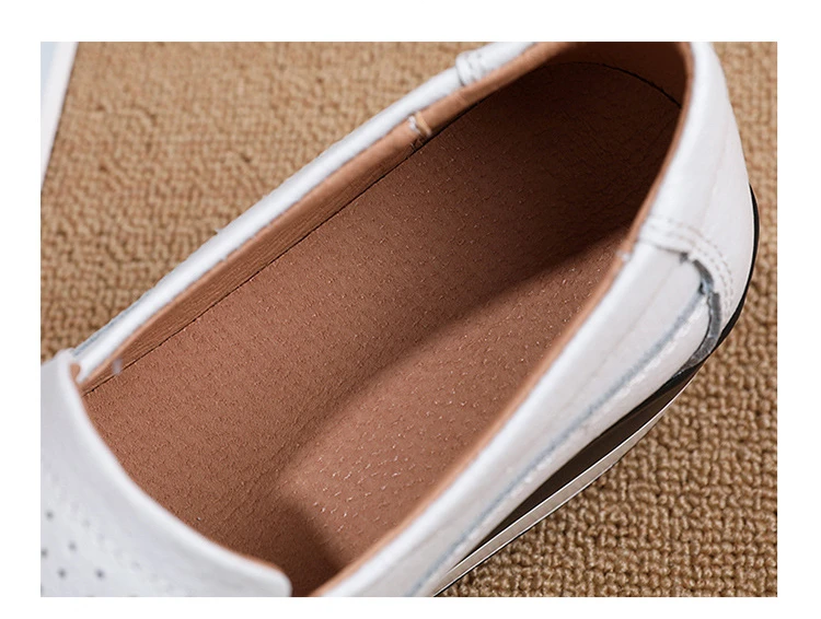 Platform Flats Loafers for Women Autumn Thick Bottom Casual Leather Walking Sneakers Round Toe Wedge Shoes Zapatos De Mujer 2023