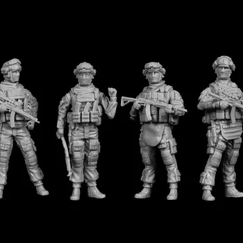 1/35 스케일 다이 캐스트 수지 피규어, 러시아 특수 부대, 4 인용 모델 조립 키트, 디오라마 조립 모델, 도색되지 않음