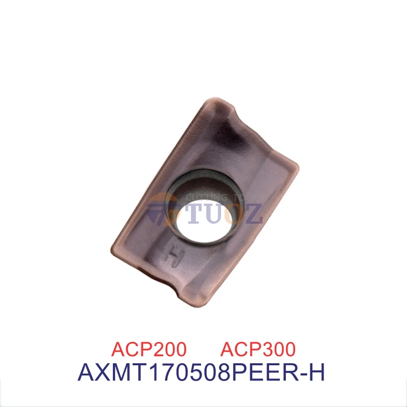 

AXMT170508PEER-H ACP200 ACP300 100% Original AXMT 170508 Carbide Insert 1705 PEER -H R0.8 CNC Cutting Tool Milling Blade