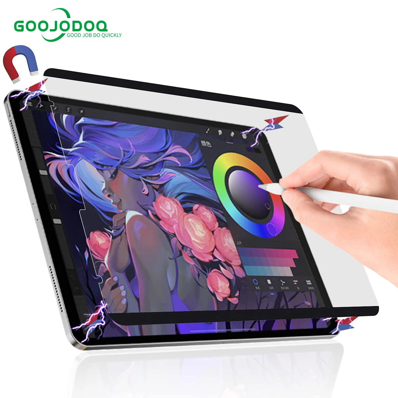 adjustable tablet holder Magnetic Like Paper Screen Protector for iPad Pro 11 12 9 2021 Feel-Paper Screen Protector for iPad Air 4 5 iPad 8 9 Generation tablet tripod stand
