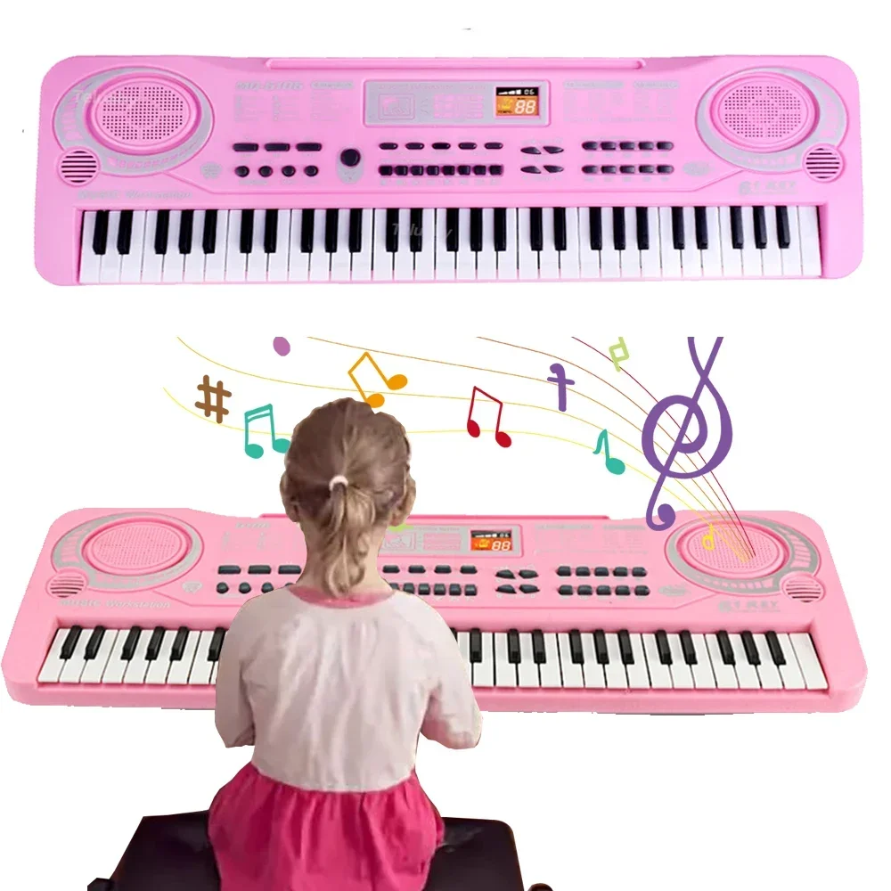 Kids Piano Keyboard Chriyungel Kids Electronic Piano Keyboard with Microphone 61 / 37 Keys Organ Musical Instrument Toy Gift for Child Beginners