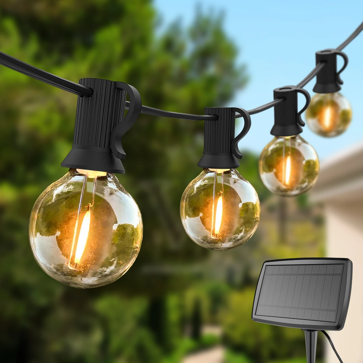 Solar Led Light Garland Outdoor G40 Shatterproof Bulbs Luces Led USB Fairy  Lights For Garden Street Wedding Decor Dimming Remote - AliExpress