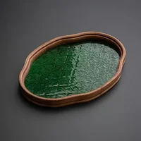 Glass cosmetic storage tray, dry brewing tray, Kung Fu tea set, small tea table, living room office tea tray storage tray 1