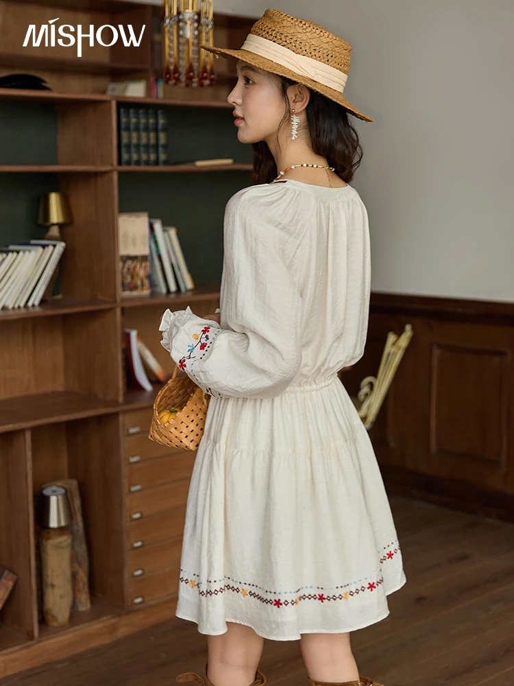 chinese dress ladies Long Sleeve Bamboo Girls Twirl Dress main image 1