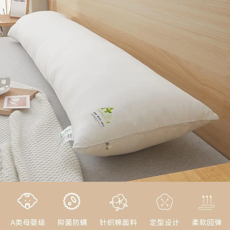 White Long Pillow Bed Pillows for Sleeping Multi-Size 5 Star Hotel Soft Pillow Core for Back Stomach or Side Sleepers 90cm 180cm 5