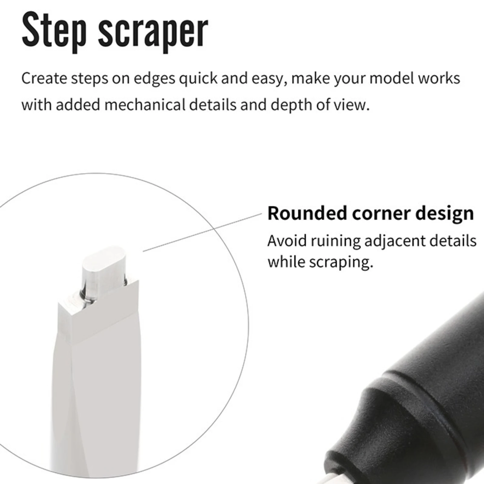 DSPIAE 스트레이트 엣지 브로치 & 스텝 스크레이퍼 건프라 모델용 초정밀 스크라이빙 제작 도구 향상된 디테일링 취미 DIY 도구