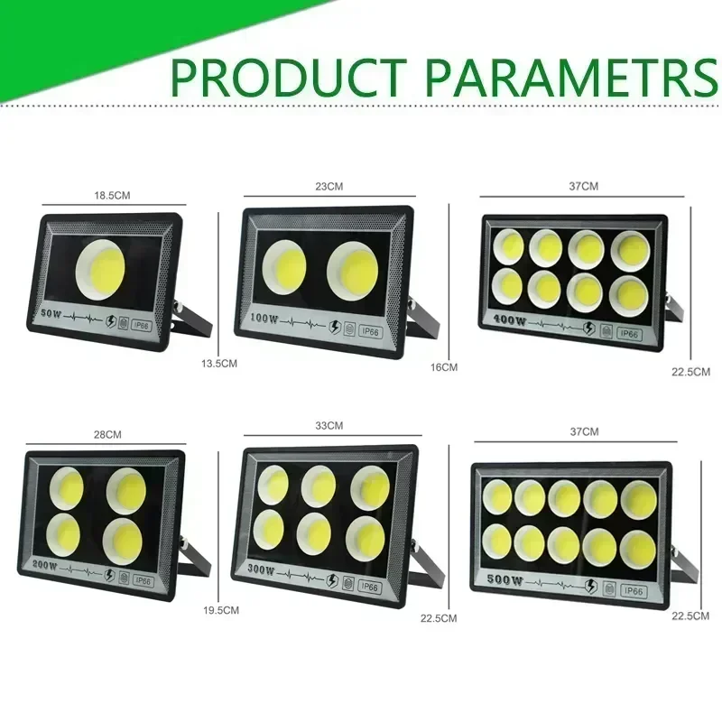 AC LED FloodLight Waterproof High Bright Outdoor Garden Projector Lighting Spotlight Wall Flood Lights 50W 100W 200W 300W 500W led flood light