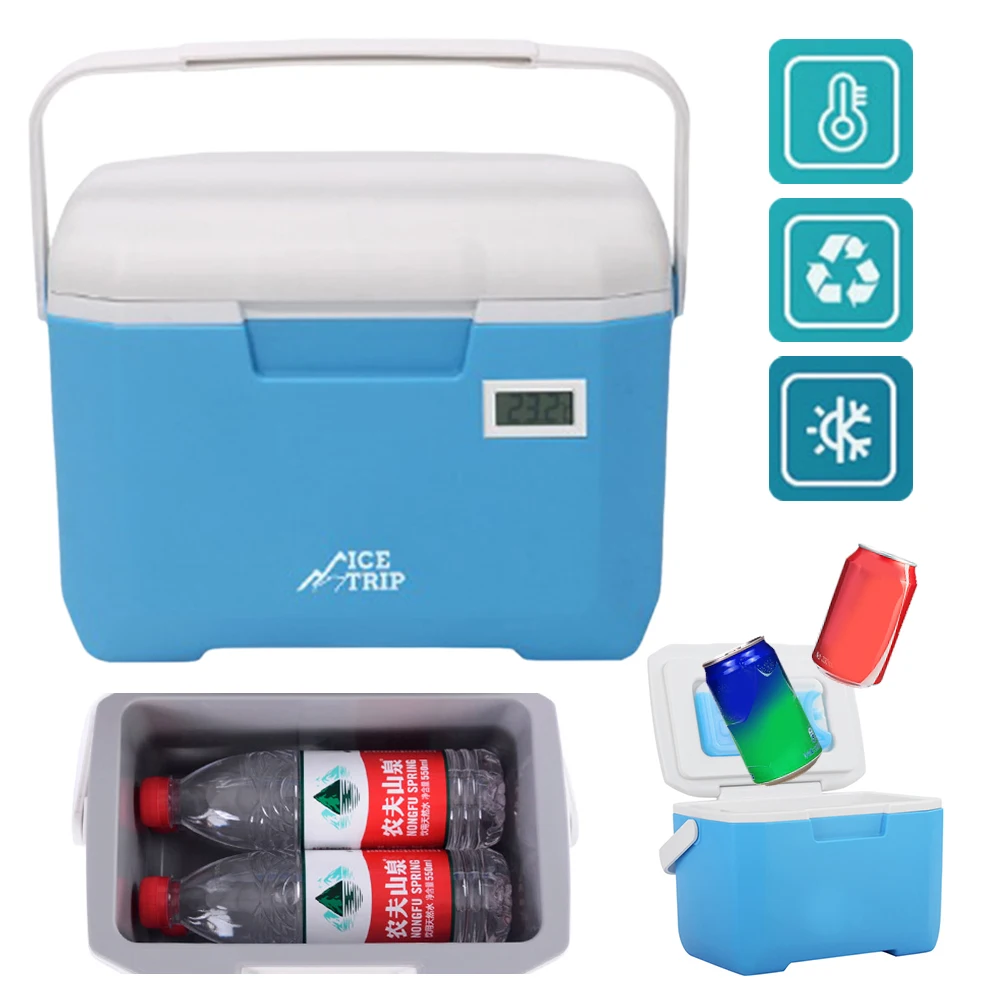 6L Portable Cool Box Large Capacity Insulated Freezer Multifunction Insulated Portable Cooler Long-Lasting for Fresh-Keeping