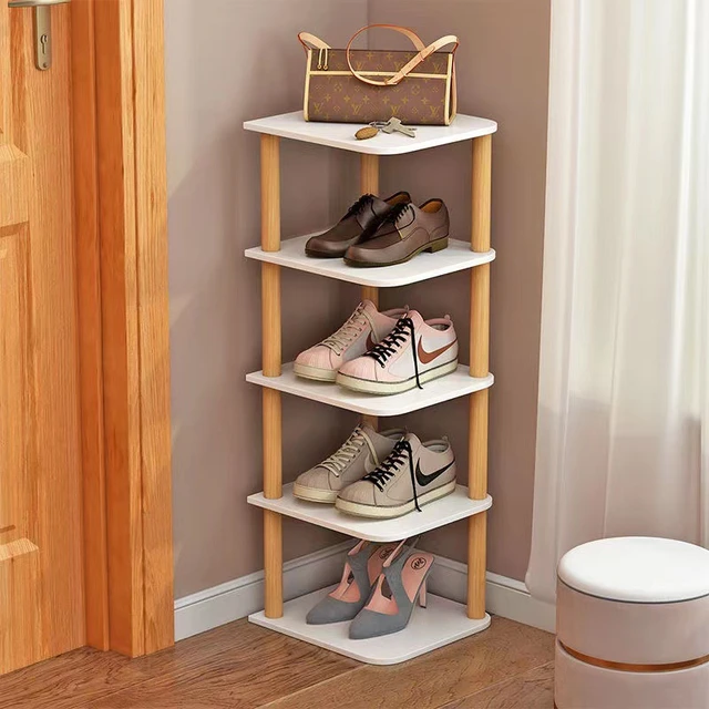 Small Shoes Organizer for Door Multi Layer Wall Corner Storage Rack Saving  Space Folding Shoe Simple Shoe Rack Partition Cabinet - AliExpress