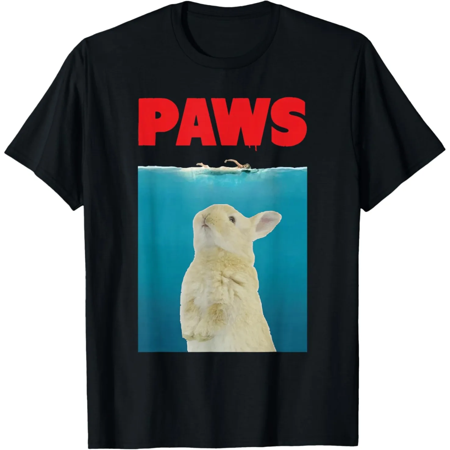 Lustige Pfoten Hasenliebhaber Oster-T-Shirts für Männer und Frauen, reine Baumwolle, Humor-Streetwear-T-Shirt, kurzärmelig, Unisex, lockere Kleidung
