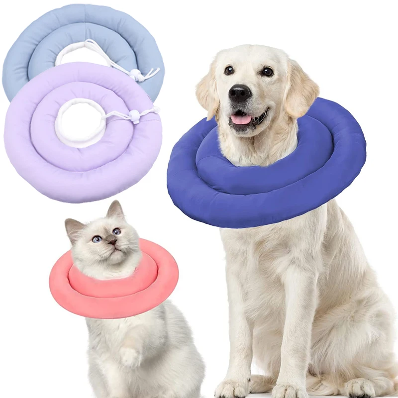 Pet Dog Cat Protection Collar Adjustable Elizabethan Collar Soft