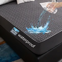 Safe Waterproof Mattress Cover Protector Soft Comfortable Breathable Printing Bedding Mattress Bed Cover Fitted Machine Washable 1
