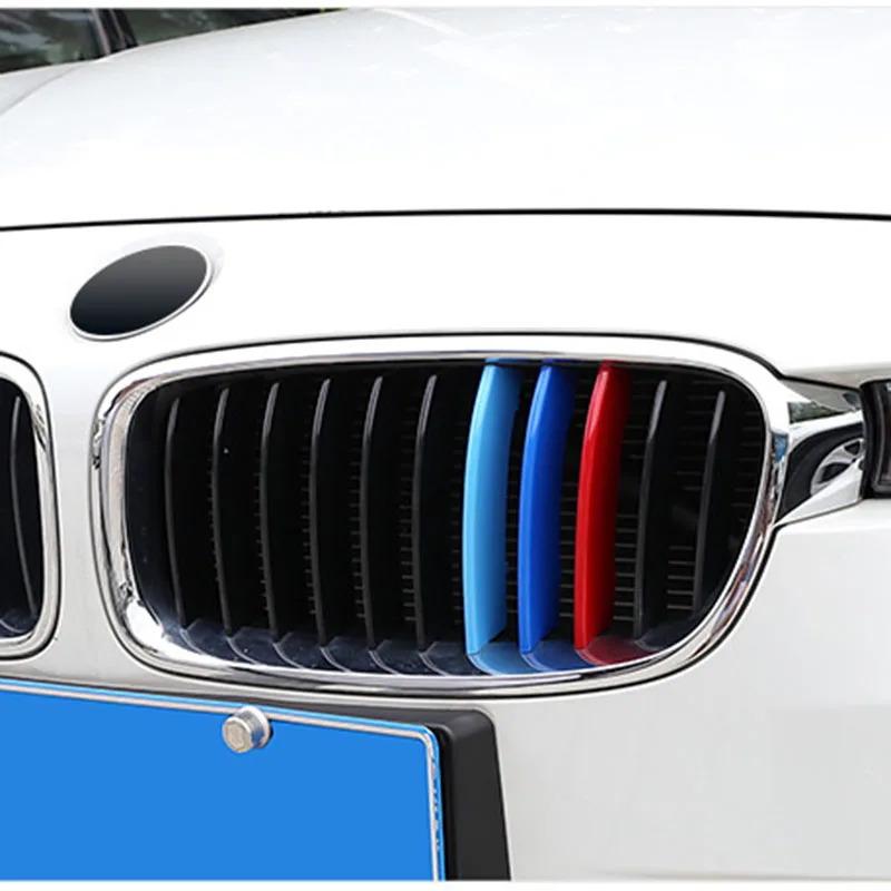 자동차 그릴 네트워크 장식 트림 그릴 스티커, BMW E46 F30 E90 3 시리즈 자동차 스타일 BMW 그릴 스티커, BMW 액세서리, 로트당 3 개