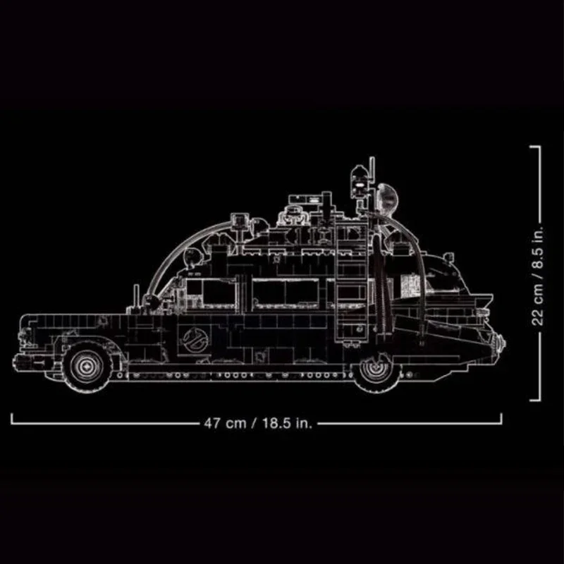 

Строительные блоки в наличии Ghostbusters Ecto-1, модель автомобиля, детали для Хэллоуина, рождественские подарки, совместимы с 10274