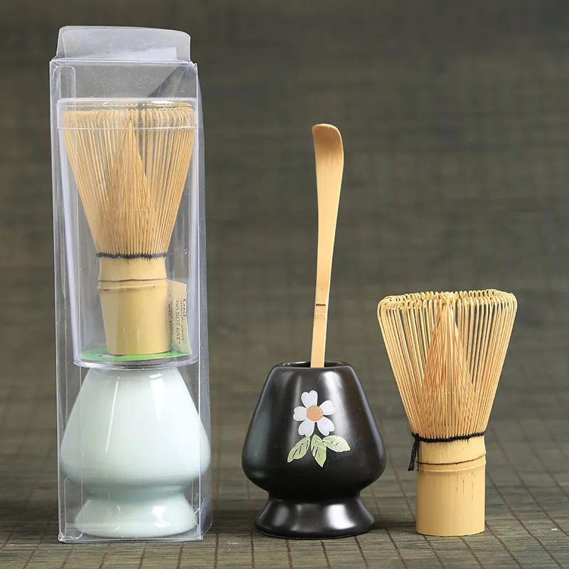 3 in 1 Matcha Set bamboo tea spoon Tranditional Tea Sets Home Tea-making Tools Accessories Birthday Gift Tea set, tea tool brush