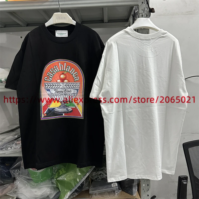 

23SS New Fasion Casablanca T Shirt Men Women Best Quality Fruit Pattern T-shirt Top Tees Bermudas