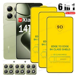 Premium 9D Full Tempered Glass Screen Protector with Soft HD Lens Film - 6 - in - 1 Pack - 3Glass 3Lens Film
