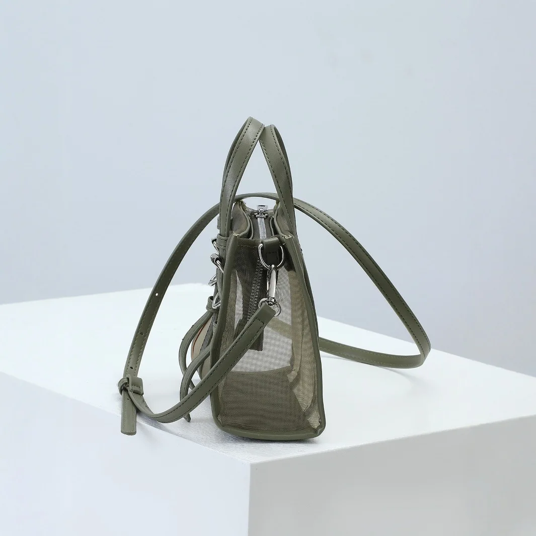 Transparent Hollow Shoulder Bag For Mesh Totes Bag Summer Beach Bag Ladies Portable Handbags Vacation Bags Clutch feminina