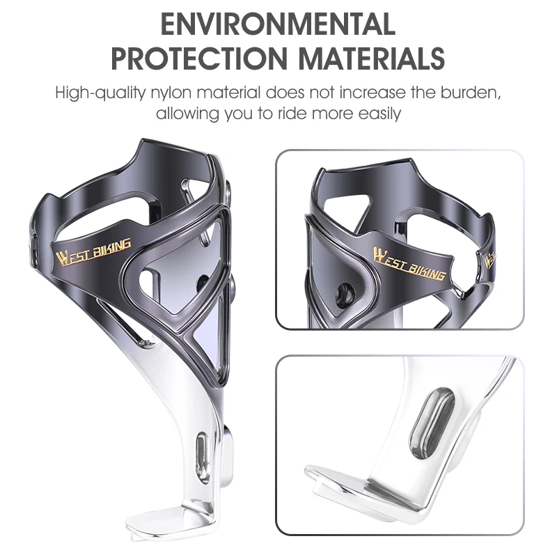WEST BIKING MTB Bicycle Bottle Cage Road Bike Water Bottle Holder Lightweight Cycling Bike Bottle Mount Rack Bicycle Accessories
