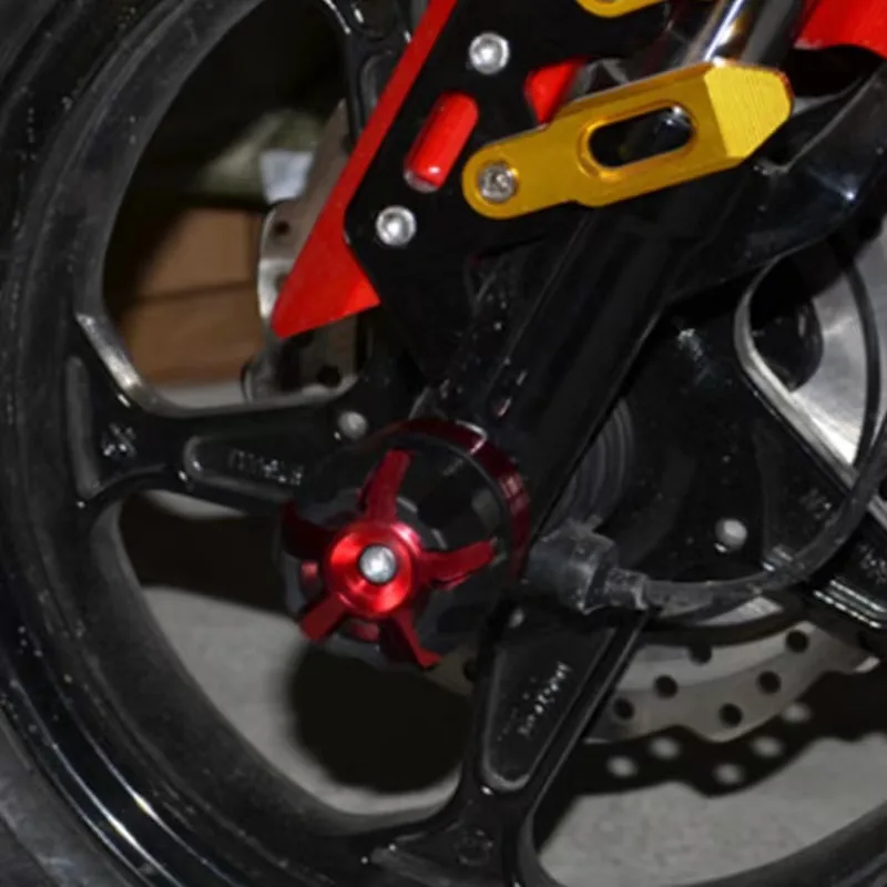 Motorcycle Suspension Protectors 1Pair Universal Front Suspension Protection Cup Frame Slider Falling Protector For Motorcycle Scooter E-Bike Aluminum and ABS