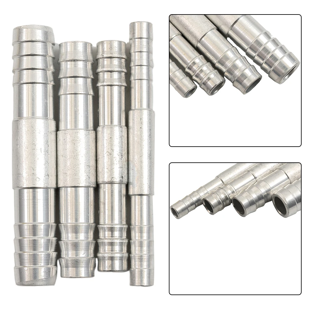 

4 Pcs Car A/C Hose Barb Straight Splice Push In Fitting Aluminium #6 #8 #10 #12 Straight Splice Barbed Fitting
