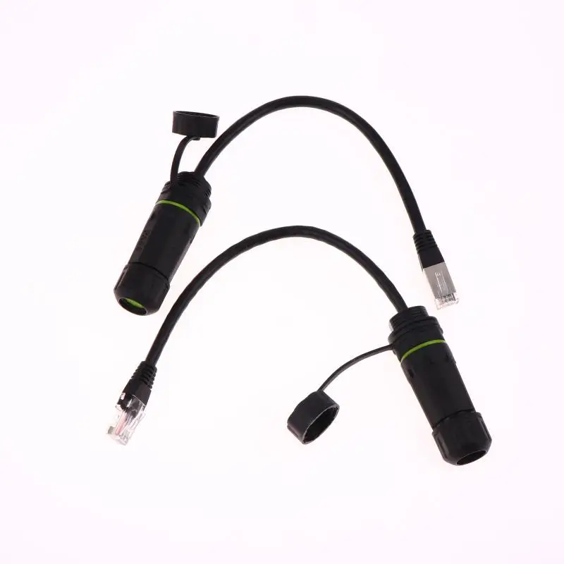 1Pc 30.5cm RJ45 남성-여성 어댑터 연장 코드 RJ45 8P8C 방수 네트워..