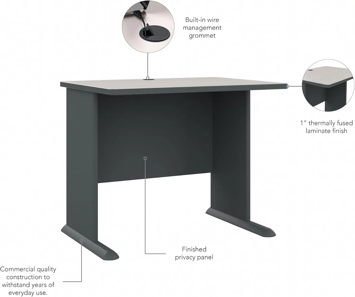 WC8436A Series A Slate 36W Desk 6