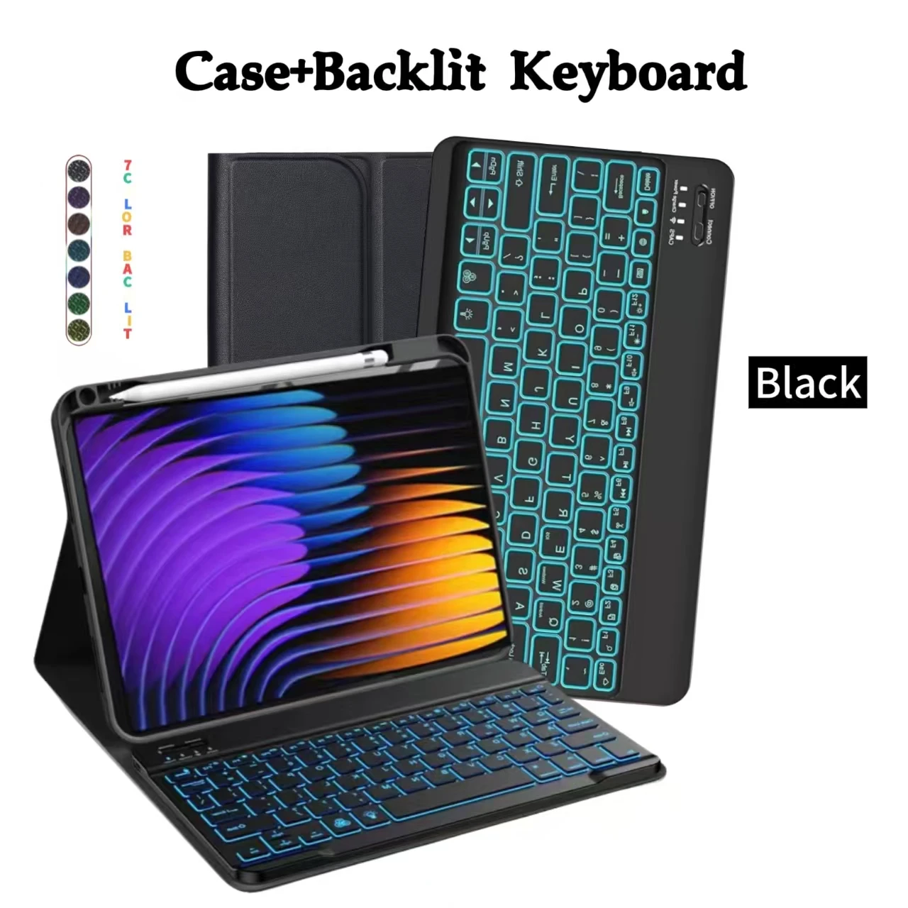Wireless Bluetooth Keyboard Case with Removable Keyboard