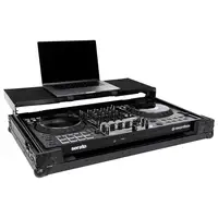 Black DJ Flight Case DDJ-FLX10 With Laptop Platform & Wheels Flight Case 2