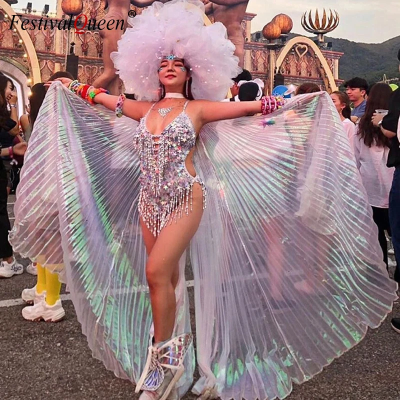 

Shiny Transparent Butterfly Wings For Belly Dance Stage Performance 360 Degree Big Butterfly Wings Props With Adjustable Sticks