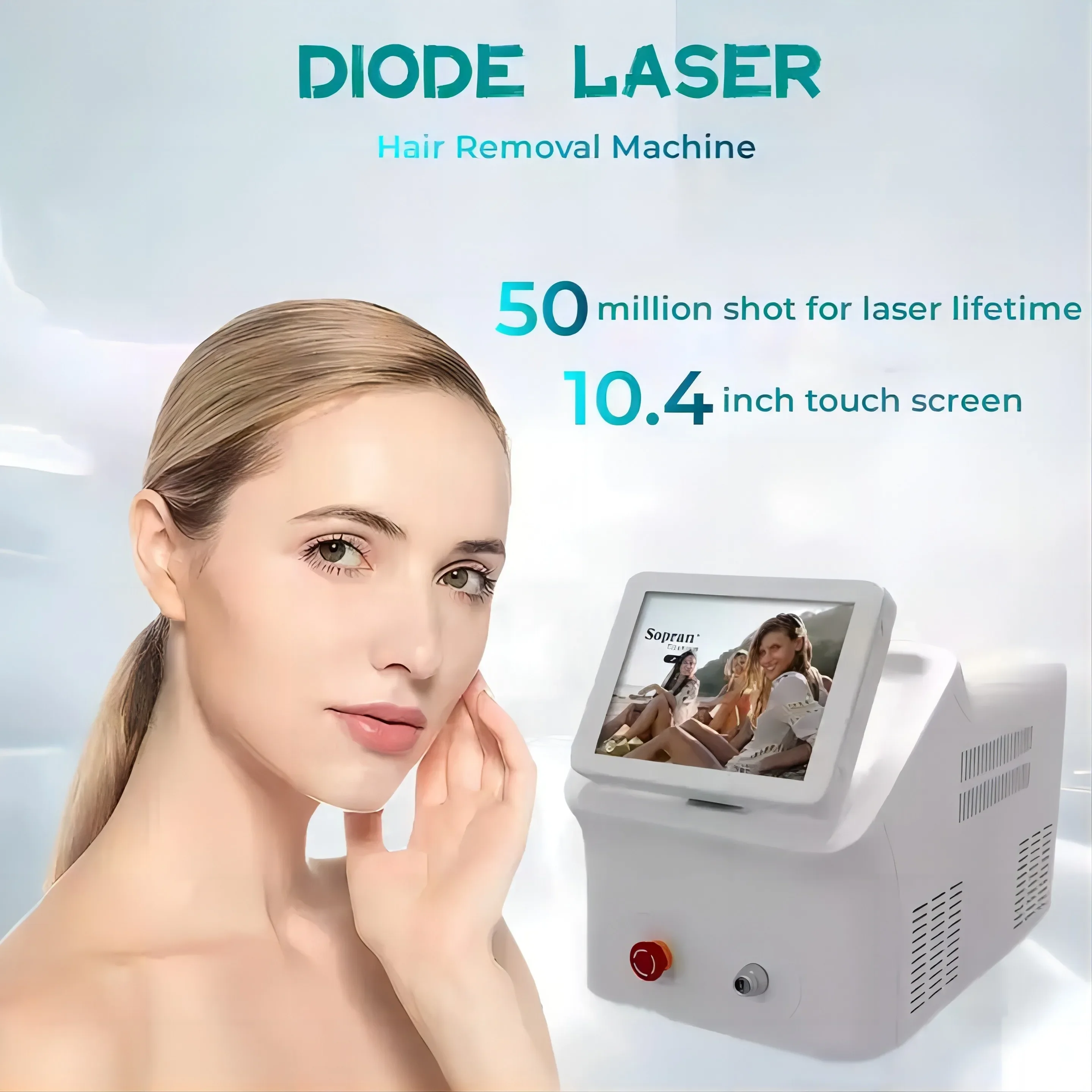 New 808nm Laser Diode Depilation Professional 2000W 10.4 Screen Ice Platinum Diode Female Laser Hair Removal Machjavascript:ine re certificated pt r 4000 4000ii 4100 4300 4300s screen ptr laser diode 1w can u1150073 10