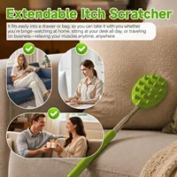 Back Scratcher – Dual-Sided Handheld Massager for Itchy Back, Neck, and Shoulders Relief, Portable Body Scratcher Tool black - Image 3