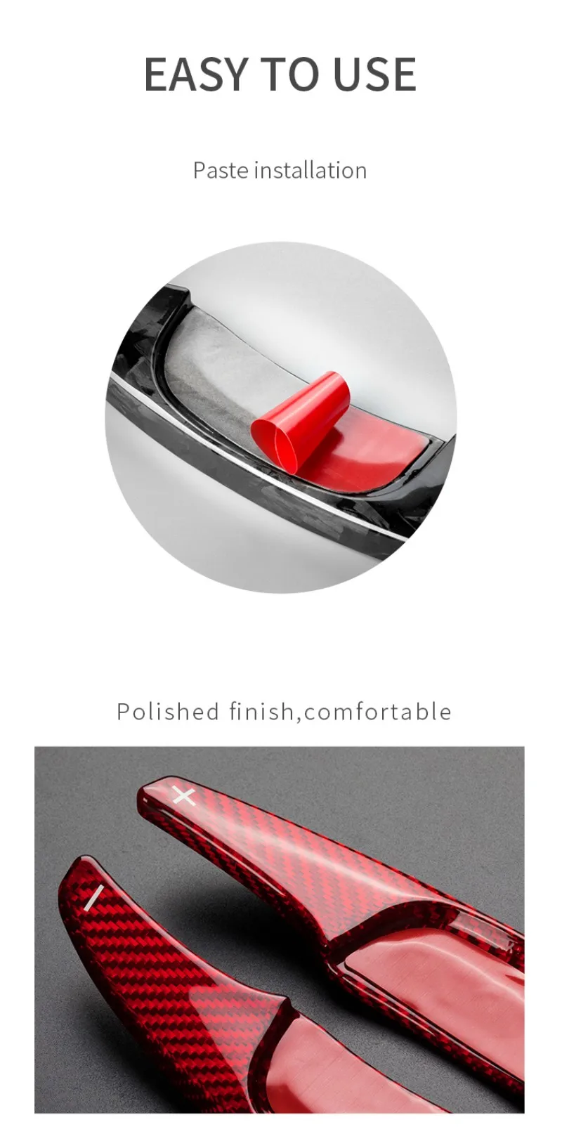 Car Carbon Fiber Steering Wheel Shift Paddle Shifter For Mazda 3 Paddle Shift Extension Car Sticker