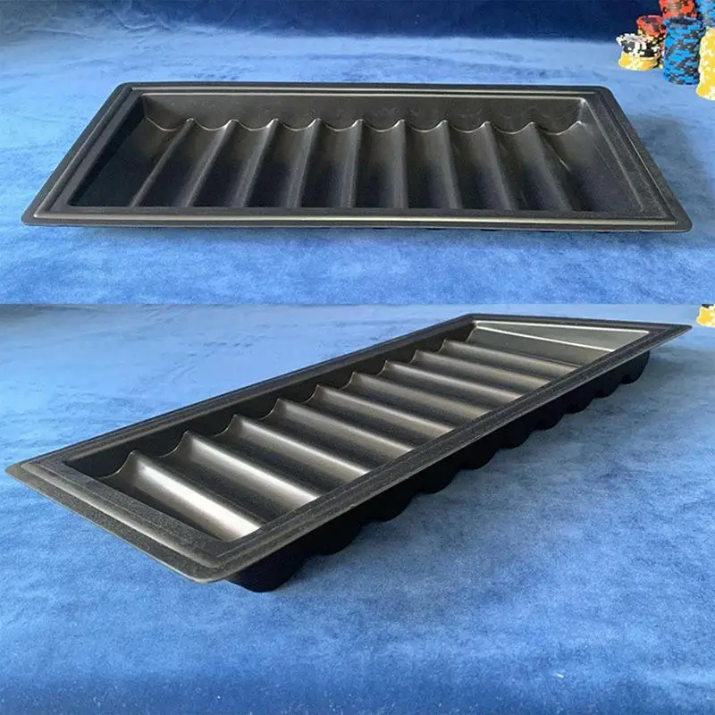 Chip Tray Poker Chip Holder Casino Poker Table Chip Holder Dealer Table Chips Storage Tray Holder for 39/40/43/45mm Chips