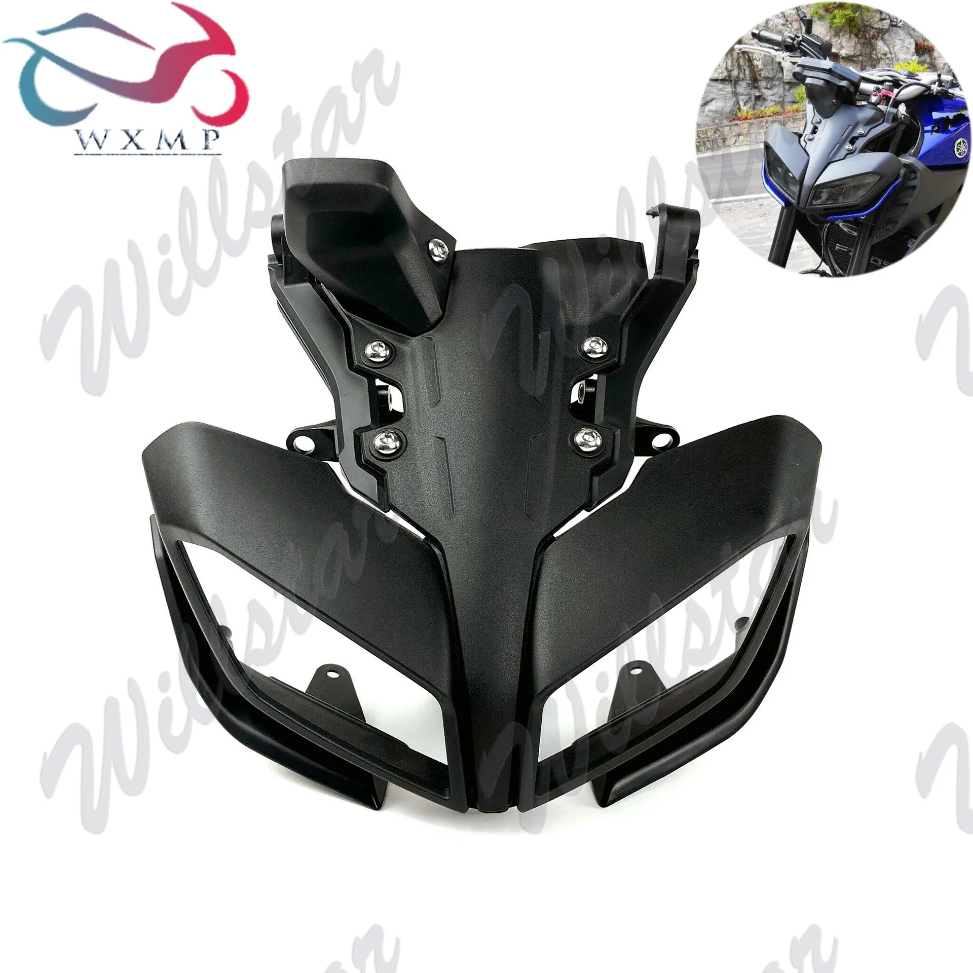 

Headlight Front Panel Cover Bracket Fairing Cowl For Yamaha MT-09 FZ09 2017-2020