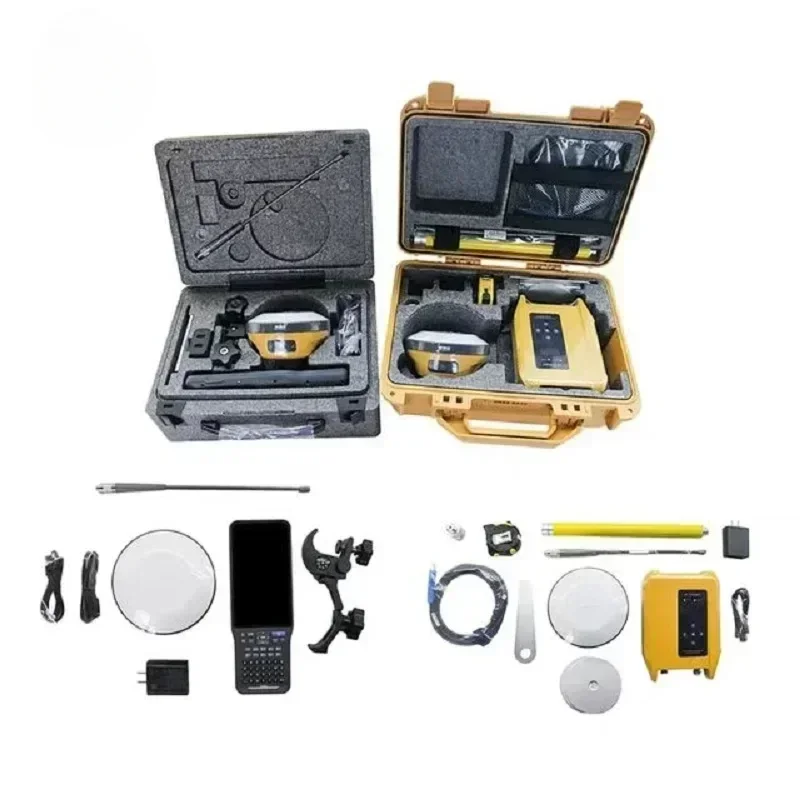 V200 Base and Rover Station Combination 1+1 Dualband RTK GNSS GPS Measuring Instrument, Full Band, Fixed Fast