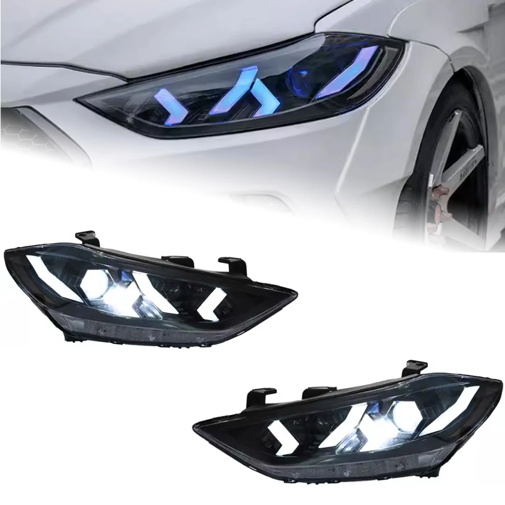 

AKD Car Styling for Hyundai Elantra Headlights 2016-2020 New Elantra Headlight Brand Eagle Eye DRL Hid Bi Xenon Auto Accessories