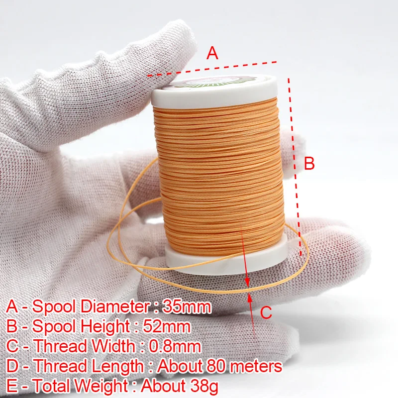 0.8 1.0mm Flat Waxed Thread Roll for Knitting Leather Craft Sew Stitch Cord Stitching Factory or DIY Bookbinding Shoe Repairing leather sewing thread