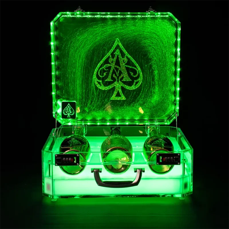 New Ace of Spade LED Luminous Champagne Glorifier Display Case GlowBar Rechargeable Bottle Presenter For NightClub Party Lounge