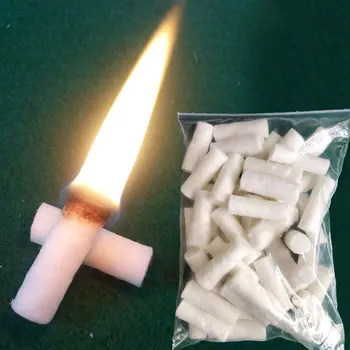 30/60pcs Emergency Survival Warm Oneself Tools Starter Campfires Mini Wax Cotton Stick Outdoor Tools Hiking Camping Barbecue