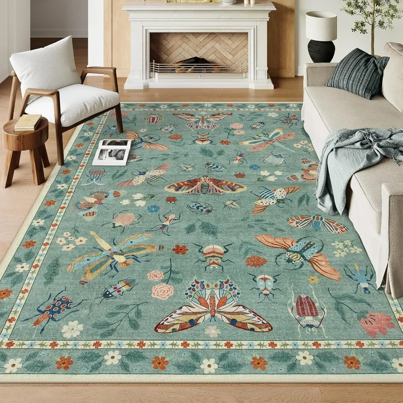 Insect Living Room Carpet Machine Washable Non-slip Retro Bedroom Rug Large Area Home Cloakroom Coffee Table Mats Ковер Tapis 러그
