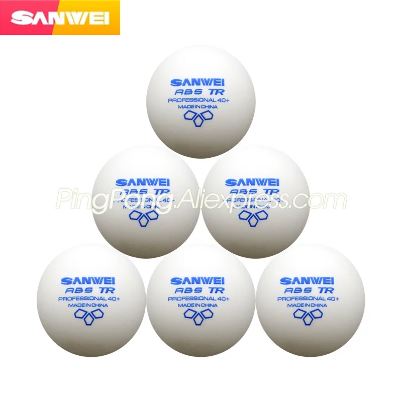 

100 Balls SANWEI ABS TR Table Tennis Ball for Club Training Ping Pong Balls Wholesales