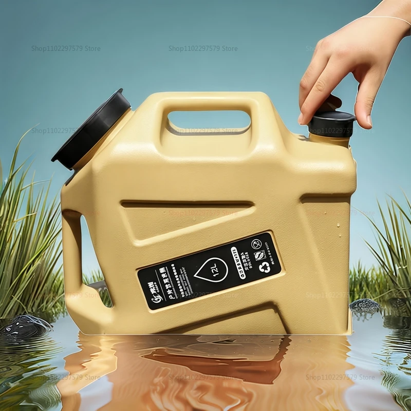 Container de Armazenamento de Água 12L – Durável, com Alça, Torneira Removível e Tampa Hermética (PE, BPA Free) - Imagem 5