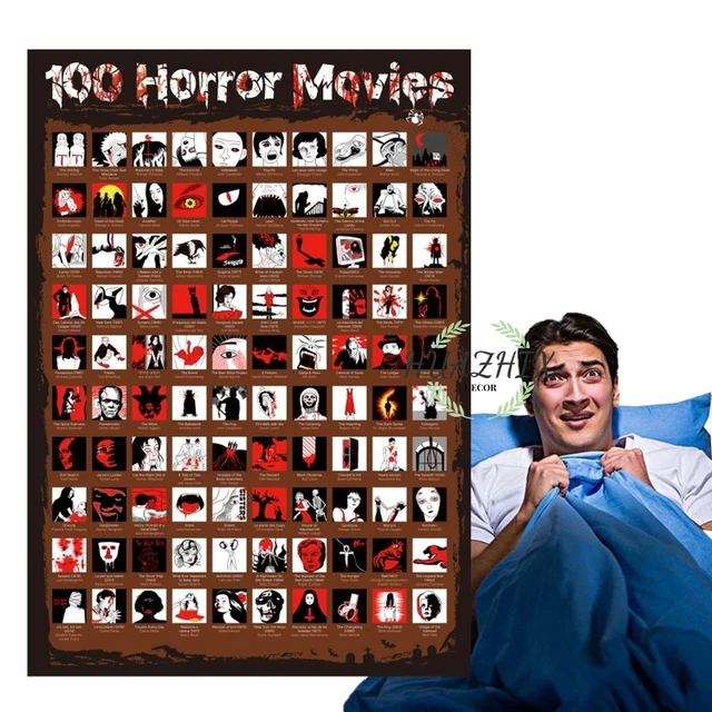 øretelefon desinfektionsmiddel Tilståelse 100 Horror Movies Scratch Poster | Top 100 Horror Scratch Poster - 100  Poster Wall - Aliexpress