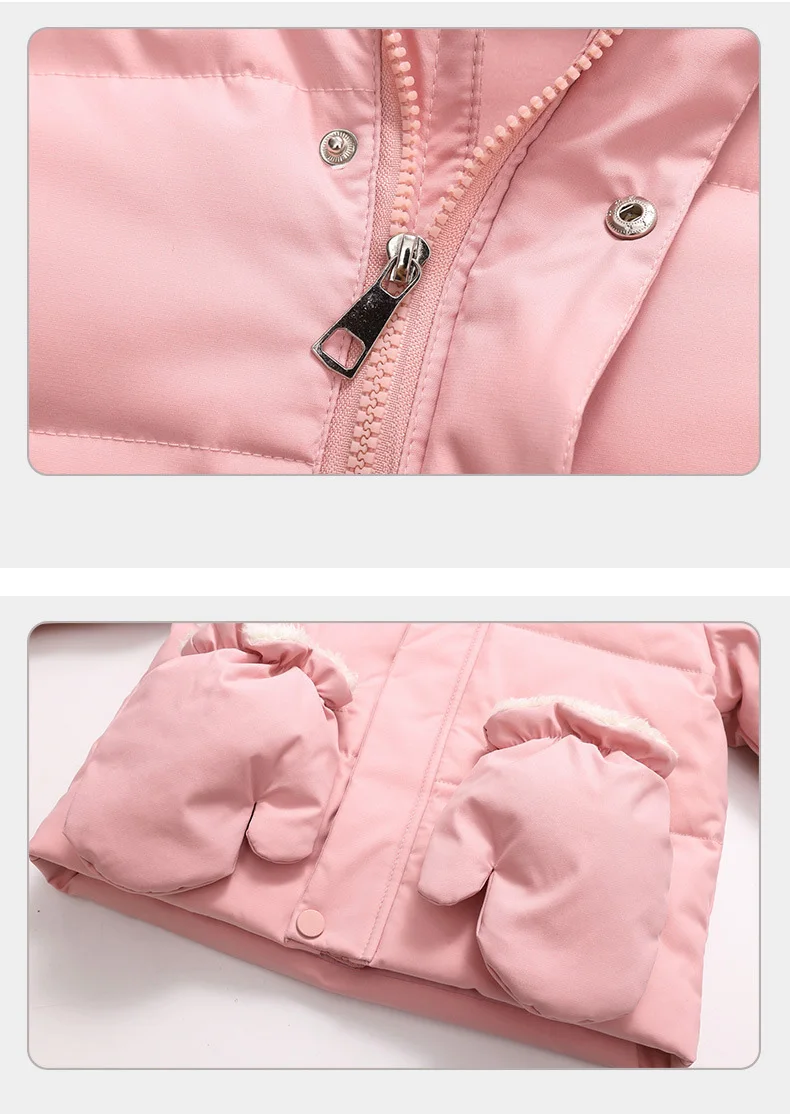 OLEKID 2025, Winter Kinder Mädchen Overalls Echt Waschbären Pelz Unten Jacke Für Mädchen Baby Mädchen Overall Kinder Mädchen Oberbekleidung Mantel – Detail 10