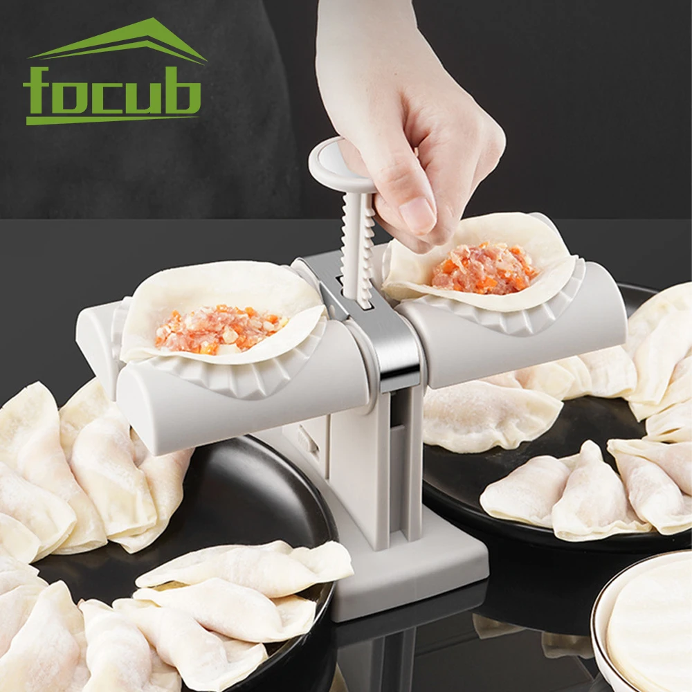 Dumpling Cooking Set By Trending Tech Company Household-Automatic-Dumpling-Machine-Double-Head-Dumplings-Skin-Maker